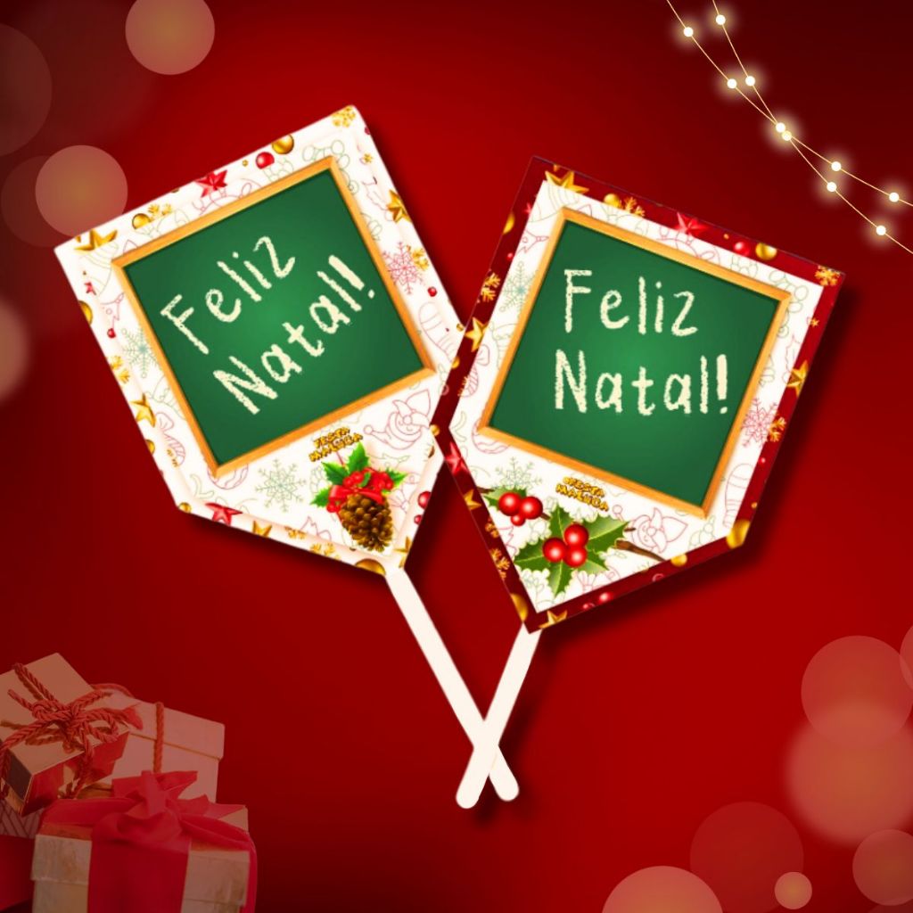 Kit 72 Mini Placa Plaquinha Identificadora Natal Decoração