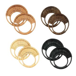 Par Alça De Madeira Para Bolsa 17cm Rattan Luli - Várias Cores! Artesanato, Bolsas, Crochê, Tricô em Oferta na Shopee