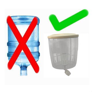 Filtrador 11L Galão Reservatório Superior Para Suporte Bebedouro de Agua + Boia + Vela
