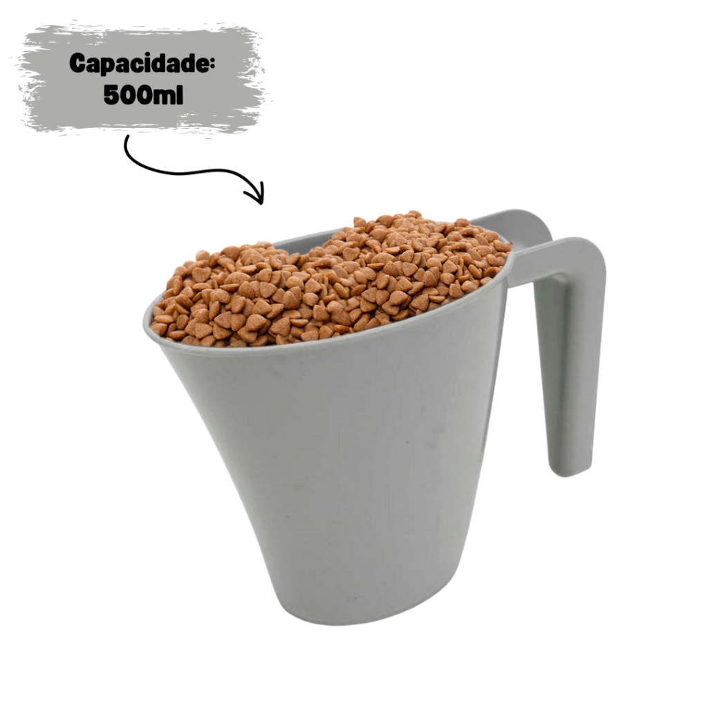 Caneca Dosadora De Ração 500ml Plast Pest