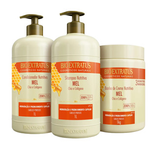 Bio Extratus Nutritivo Mel Shampoo + Cond. + Banho Creme 1L