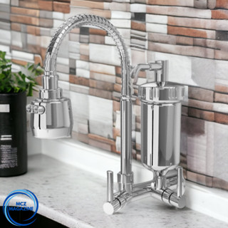 Torneira Com Filtro Cozinha Parede Gourmet Metal Inox
