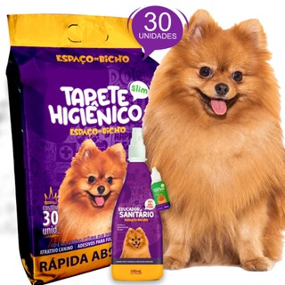 Tapete Hig. Espaço de Bicho Cães/Gatos 60x60 30 un + Kit Adestrador  Xixi Stop + Xixi Aqui em Oferta na Shopee