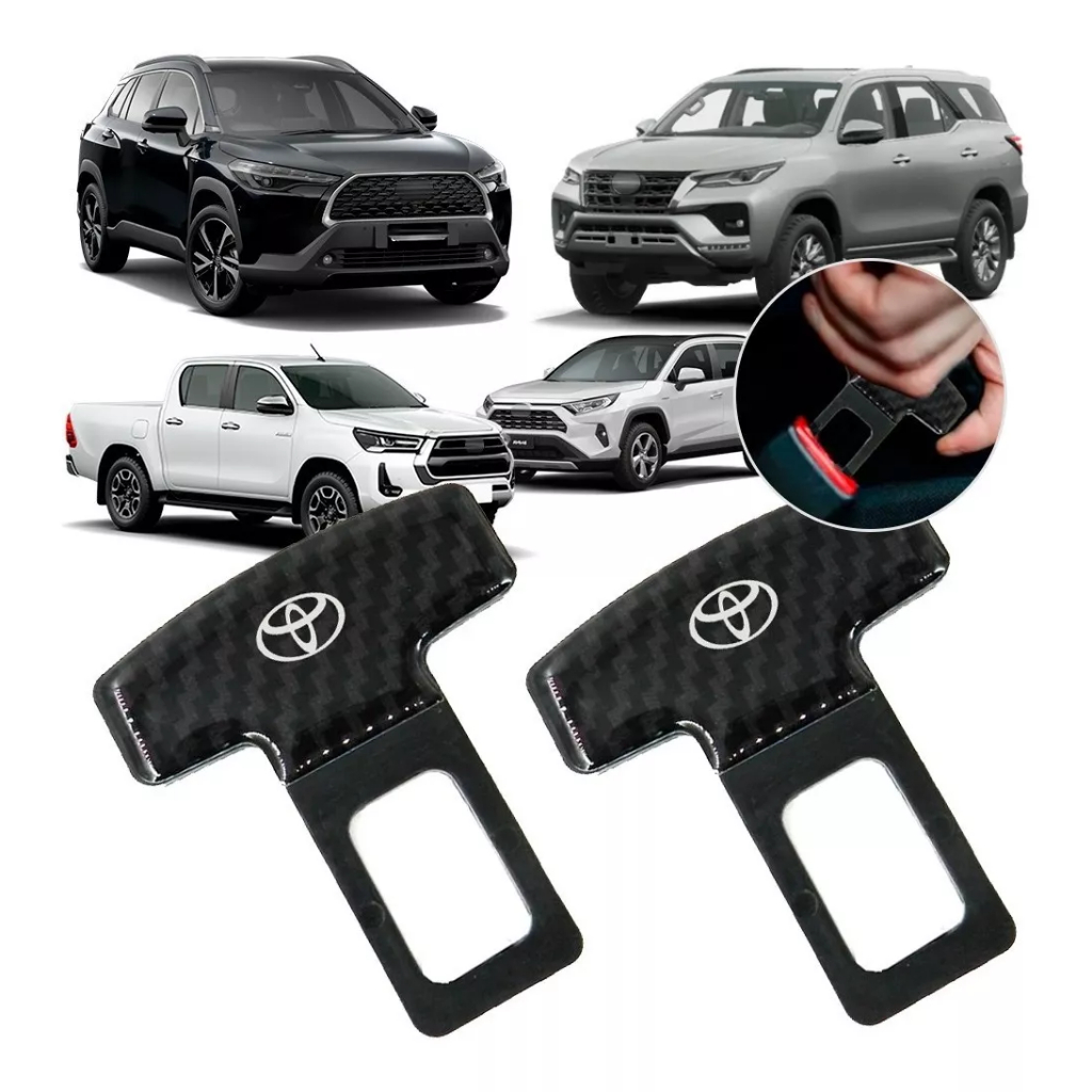 Par Trava Fivela Cinto Anti Som Corolla Cross Hilux Sw4 Rav4 Yaris Etios Camry