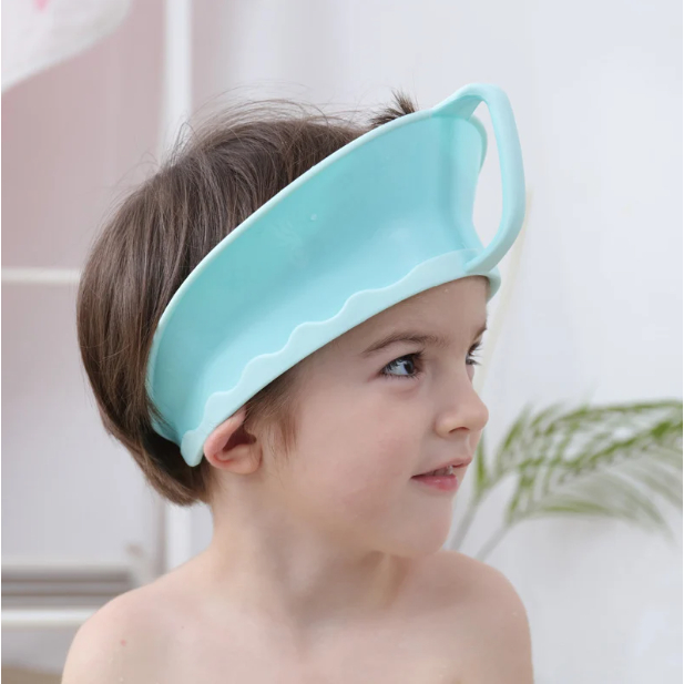 Protetor Viseira Chapeu Lava Cabeça Banho Bebês Criança Olho