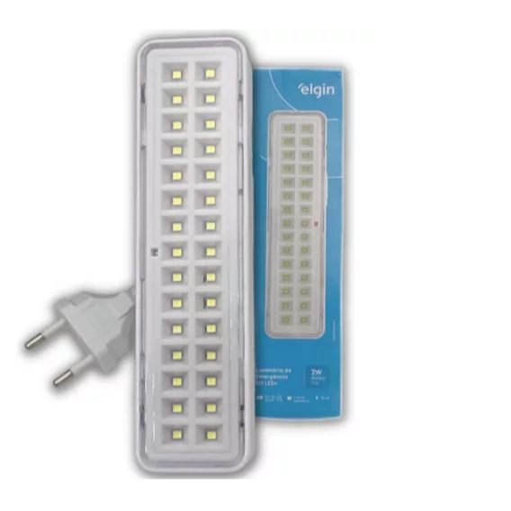 Luminária De Emergência Bivolt 30 Leds 2w Elgin Recarregável Branco Frio em Oferta na Shopee
