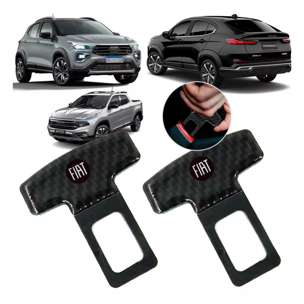 Par Trava Fivela Cinto Anti Som Fastback Pulse Toro Strada Argo Cronos Mobi Uno Punto Palio