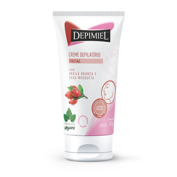 Creme Depilatório Facial Depimiel Argila Branca e Rosa Mosqueta 40g
