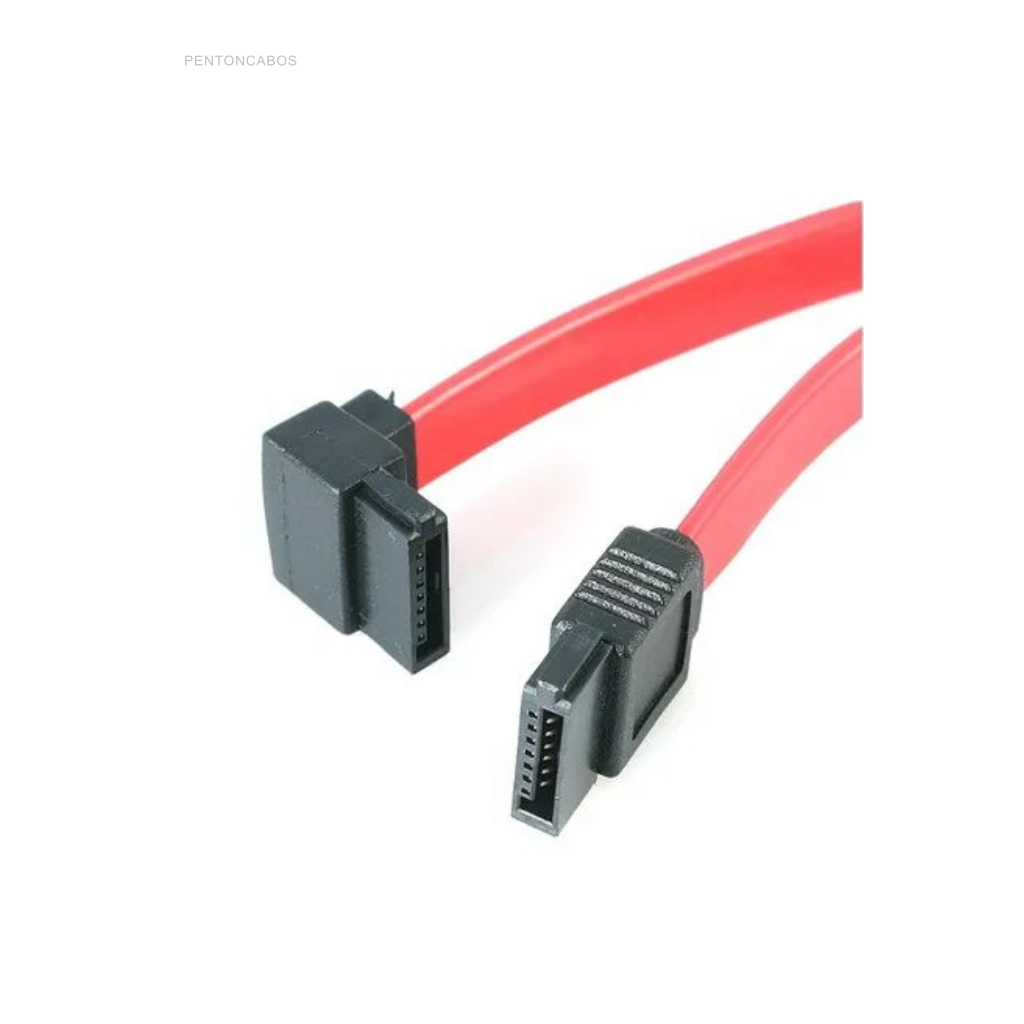 Cabo Sata 7-Pinos Para Dados Hd Ssd Drives Dvd L- 90 Graus