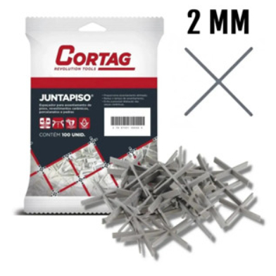 Espaçador Nivelador Cruzeta Junta Piso 2mm