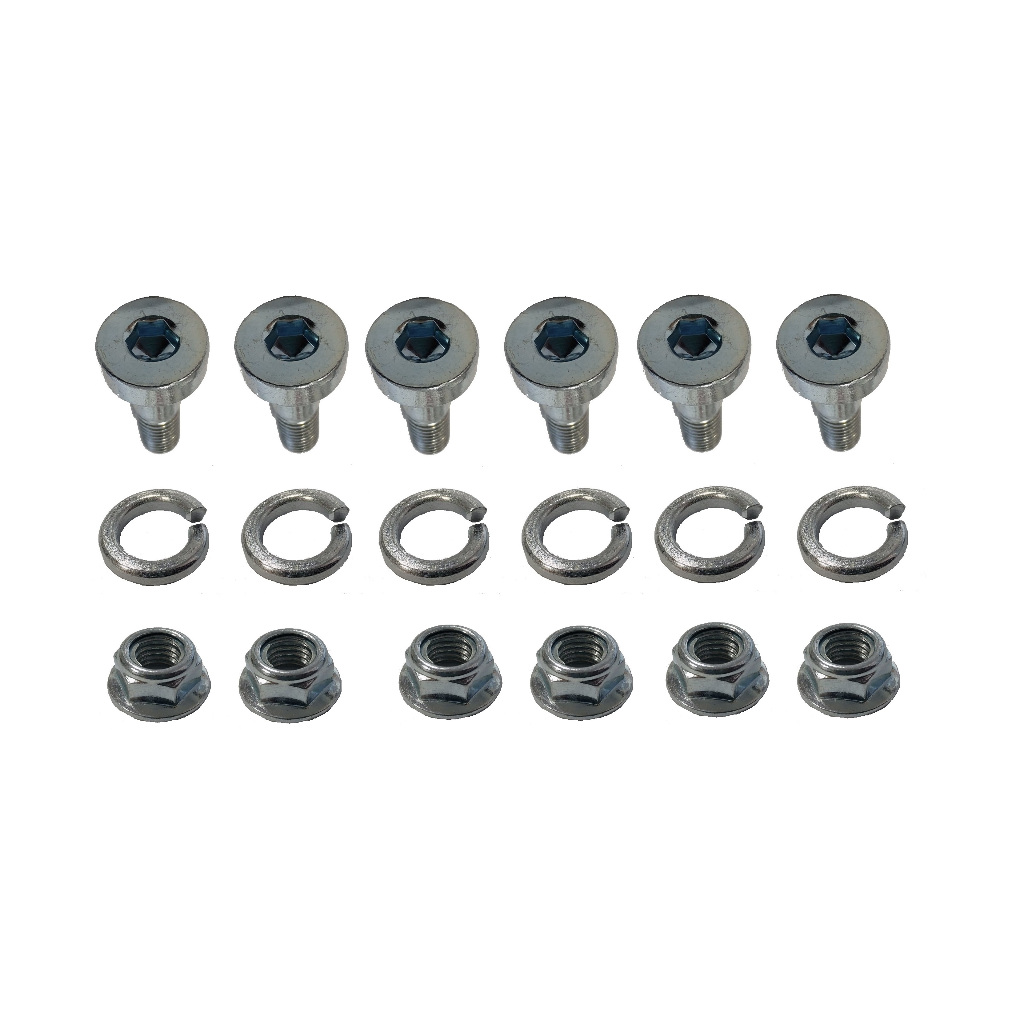 Kit - Parafuso Da Coroa Allen Com Porca - Honda Nxr 125 / 150 / 160 Bros - Xre 190