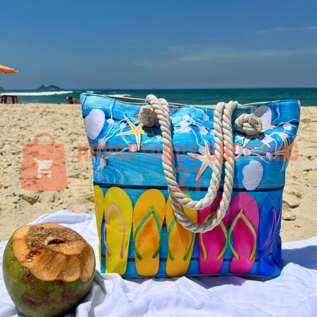 Bolsa de Praia Feminina Grande de Ombro Verão Férias Alça de Corda em Oferta na Shopee