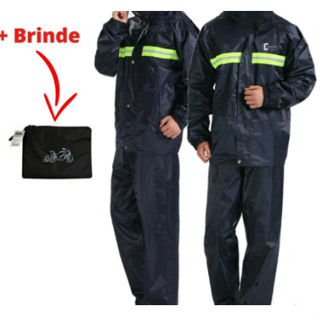 Capa De Chuva com 1 CAMADA Pantaneiro Nylon Com Gola Motoqueiro Motoboy Motociclista Impermeável GA470 em Oferta na Shopee