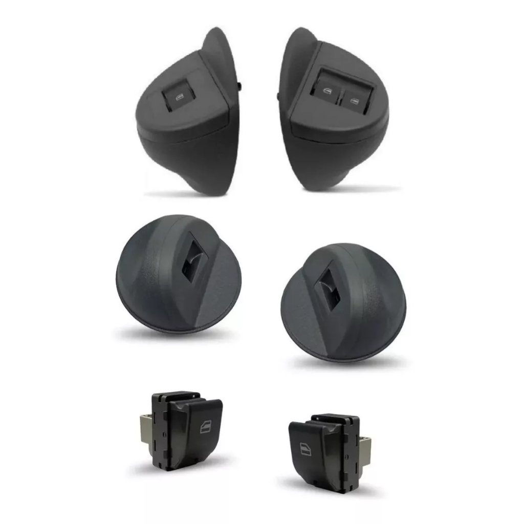 Moldura De Vidro Elétrico Gol Parati G4 4 portas completo cinza + botâo