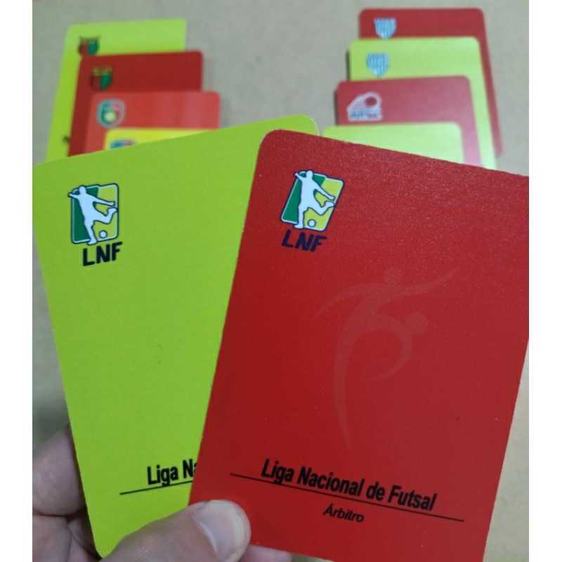 Cartões FUTSAL Amarelo/Vermelho