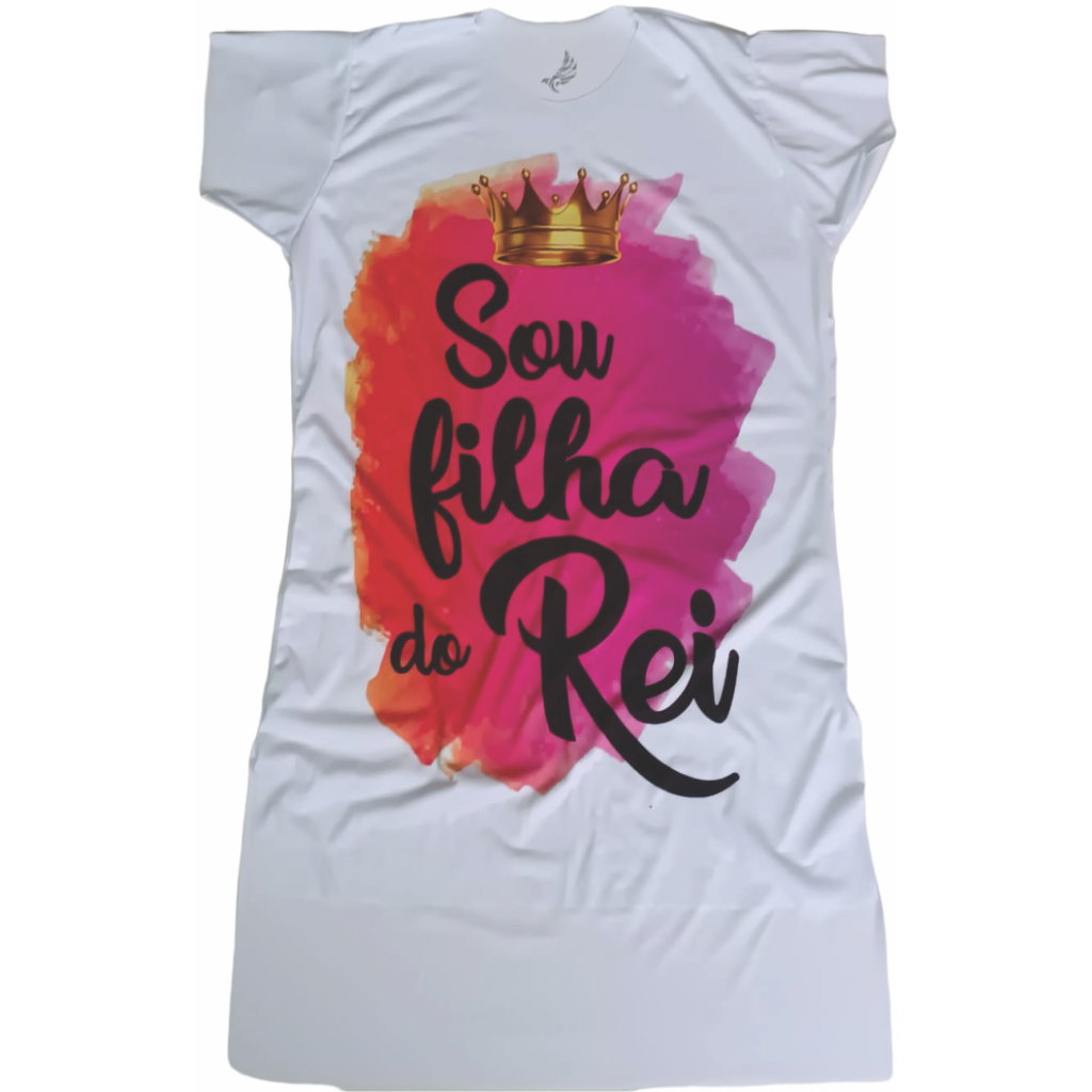Bata Long Line Feminina Dança Gospel Louvor Adoração Filha do Rei