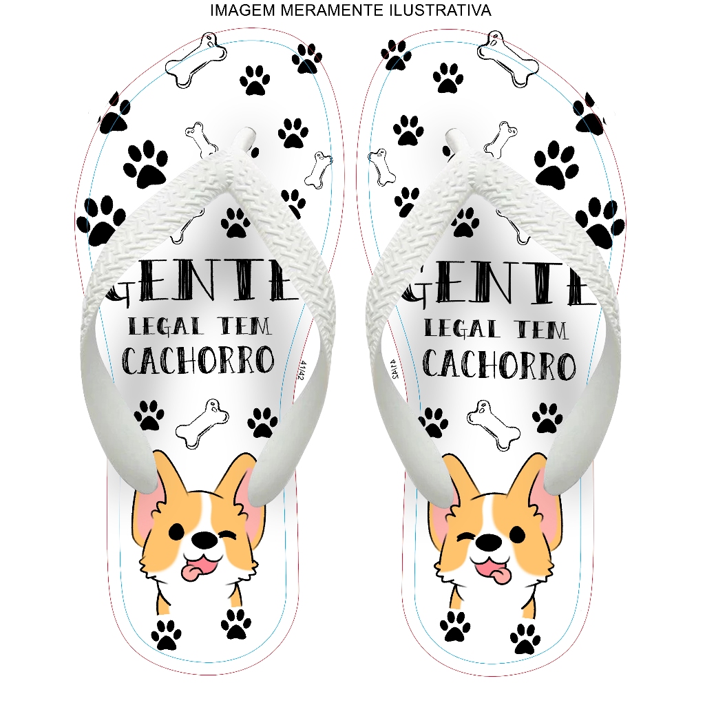 chinelo gente legal tem cachorro
