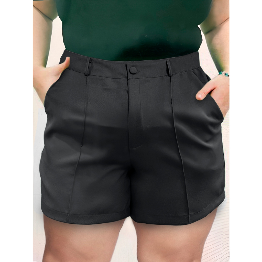 Short Feminino plus size Alfaiataria Social Elegante verao em Oferta na Shopee