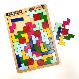Brinquedo Educativo Tabuleiro Mini Tetris Mdf - Mega Impress em Oferta na Shopee