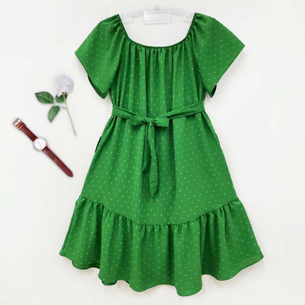 Vestido Medio Duna Pipoca Ombro a Ombro Ciganinha Verao Elegante 2024 PLUS SIZE