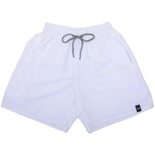 bermuda branca liso basico moda praia tactel 3 bolsos shorts calção atacado