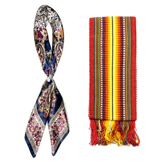 Kit Lenço Textura + Faixa Paraguaia em Oferta na Shopee