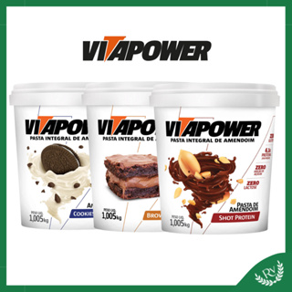Pasta de Amendoim com Whey Protein 1,005kg - Vitapower em Oferta na Shopee