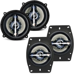 Par Alto Falante 4 Polegada + 4x6 Quadriaxial Leson 140w 4oh