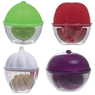 conjunto  Porta Metades Cozinha Alho + Cebola + Limão + Tomate