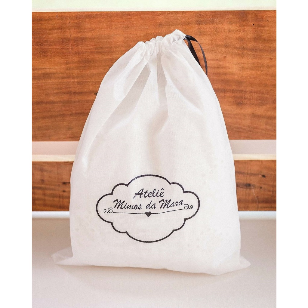 100 Saquinhos 35x40 cm Personalizados com LOGO, MARCA, FRASE, ETC...TODOS OS TEMAS em Oferta na Shopee