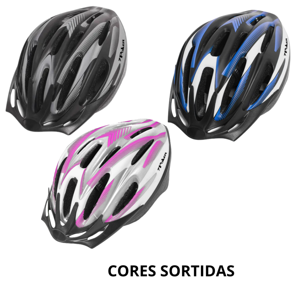 CAPACETE PARA BIKE TAMANHO M 09058PABM POKER em Oferta na Shopee