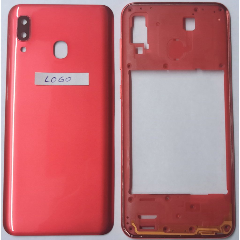 Aro Lateral com Botões + tampa com Lente Compativel A30 Sm-a305 Vermelha ( envio imediato )