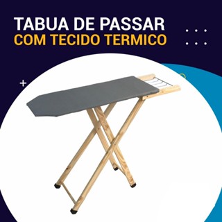 Tabua de Passar de Madeira Resistente com Forro Termico em Oferta na Shopee