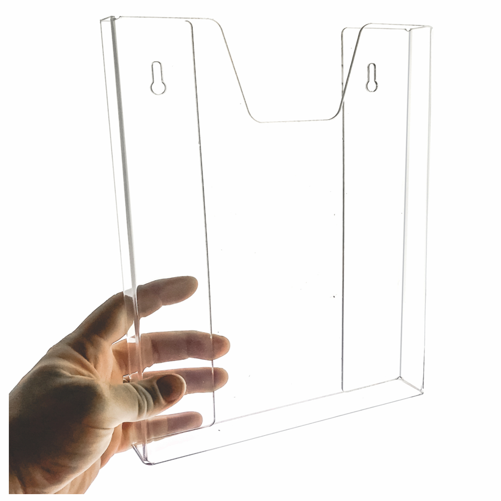 Porta Folha Prontuário Display A4 Clinicas folder papel informativo cristal transparente ps acrilico