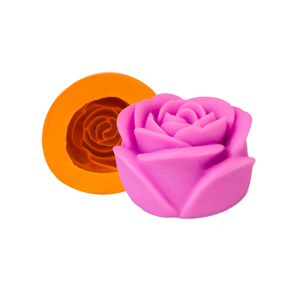 Molde De Silicone Rosa Chá G. Para Fabricação de Sabonetes, Velas, Peças de Resina ou Gesso