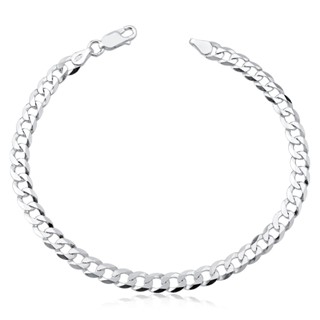 Pulseira Masculina Italiana Grumet Escama 5mm De Prata 925