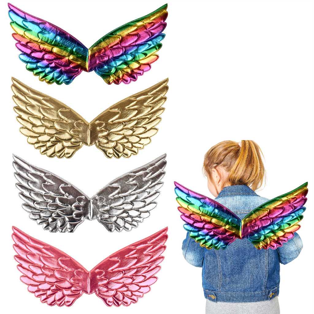 Fantasia Asa de Anjo Luxo Várias Cores Adulto e Infantil Acessório Festa e Carnaval