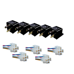 Rele auxiliar 4 pinos com chicote 5 pecas de cada