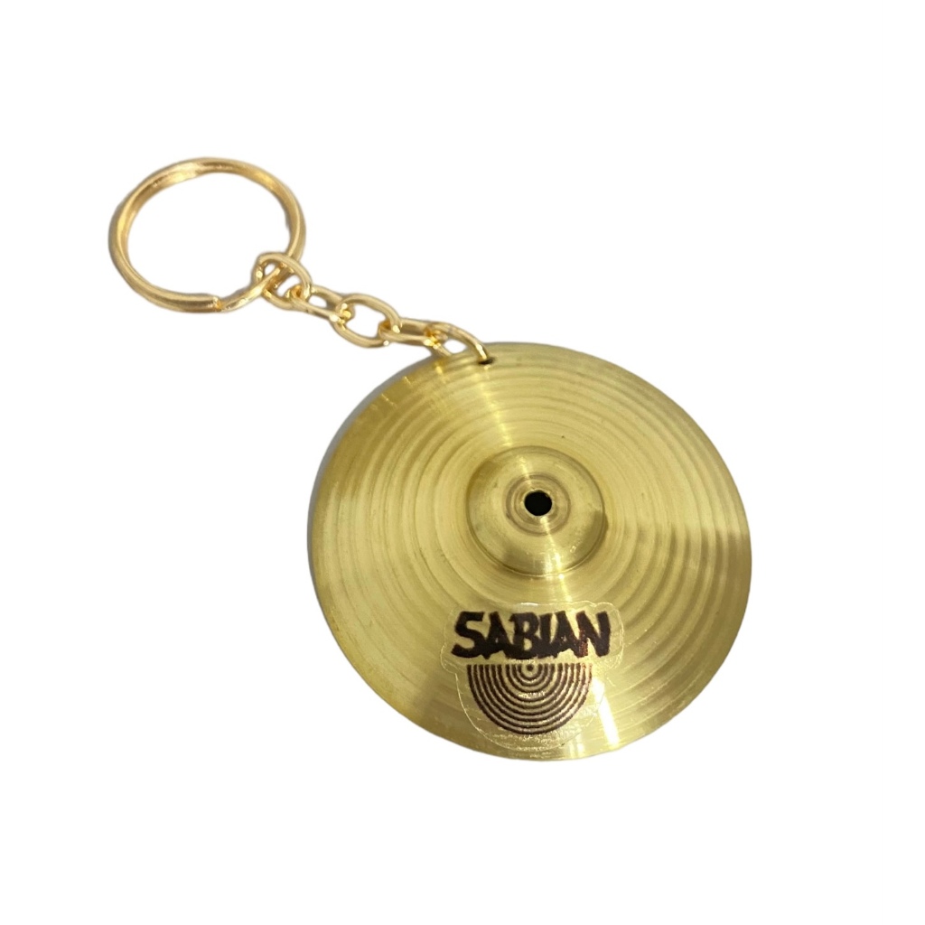 Chaveiro Prato De Bateria Acústica Metal Dourado Sabian Zildjan · foto 2