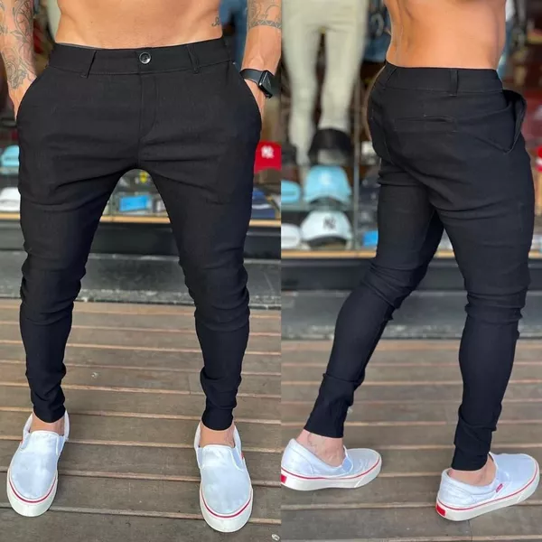 calça alfaiataria masculina bengaline preta exclusiva