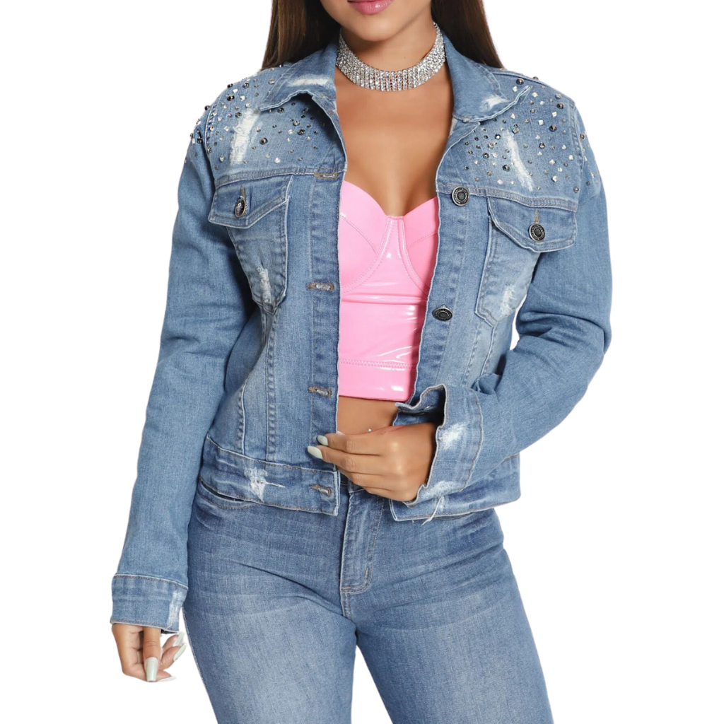 Jaqueta Jeans Feminina Biotipo Coleção Babe Sock Tendência
