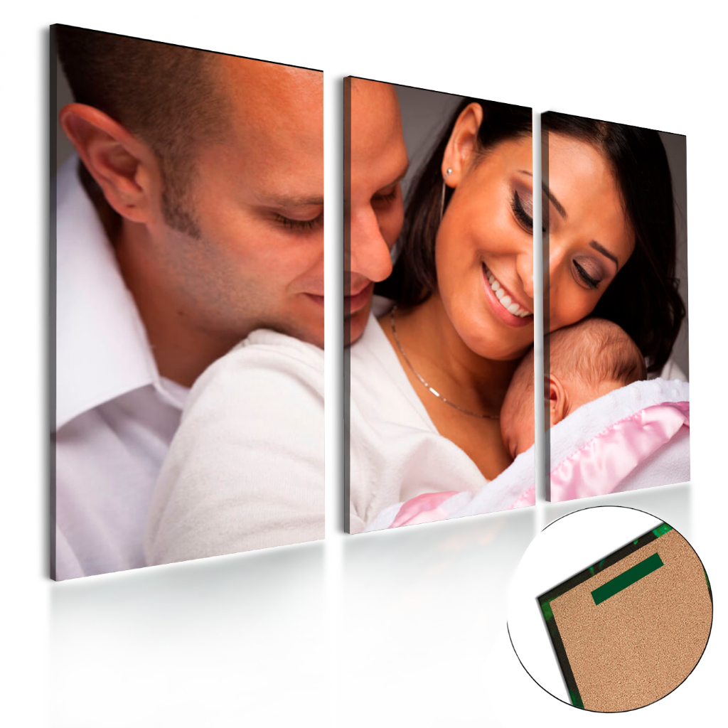 Quadro Mosaico Personalizado Envie Sua Foto - 3 Placas tendencia quarto sala hall em Oferta na Shopee