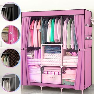 Guarda Roupa Dobrável Organizador De Roupas Portátil com Ziper Armário de Roupa Multifunci...