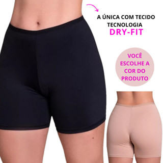 Bermuda Segunda Pele Short Cinta Feminino Lisa Anti-Assadura Segura Barriga Modeladora