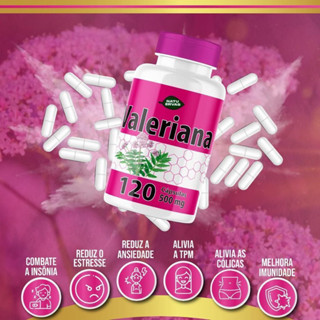 01 unidade de Valeriana com 120 cápsulas de 500mg