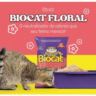 Areia Higiênica Biocat Perfumada Floral 4kg em Oferta na Shopee