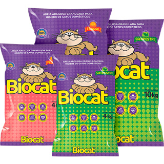 Areia Sanitária Floral ou Campestre Perfumada Para Gatos Biocat 4kg em Oferta na Shopee