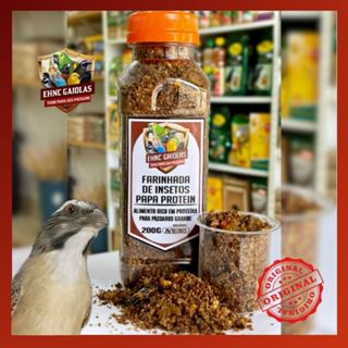 Farinhada de insetos Papa Protein 200g - Pássaros Grande em Oferta na Shopee