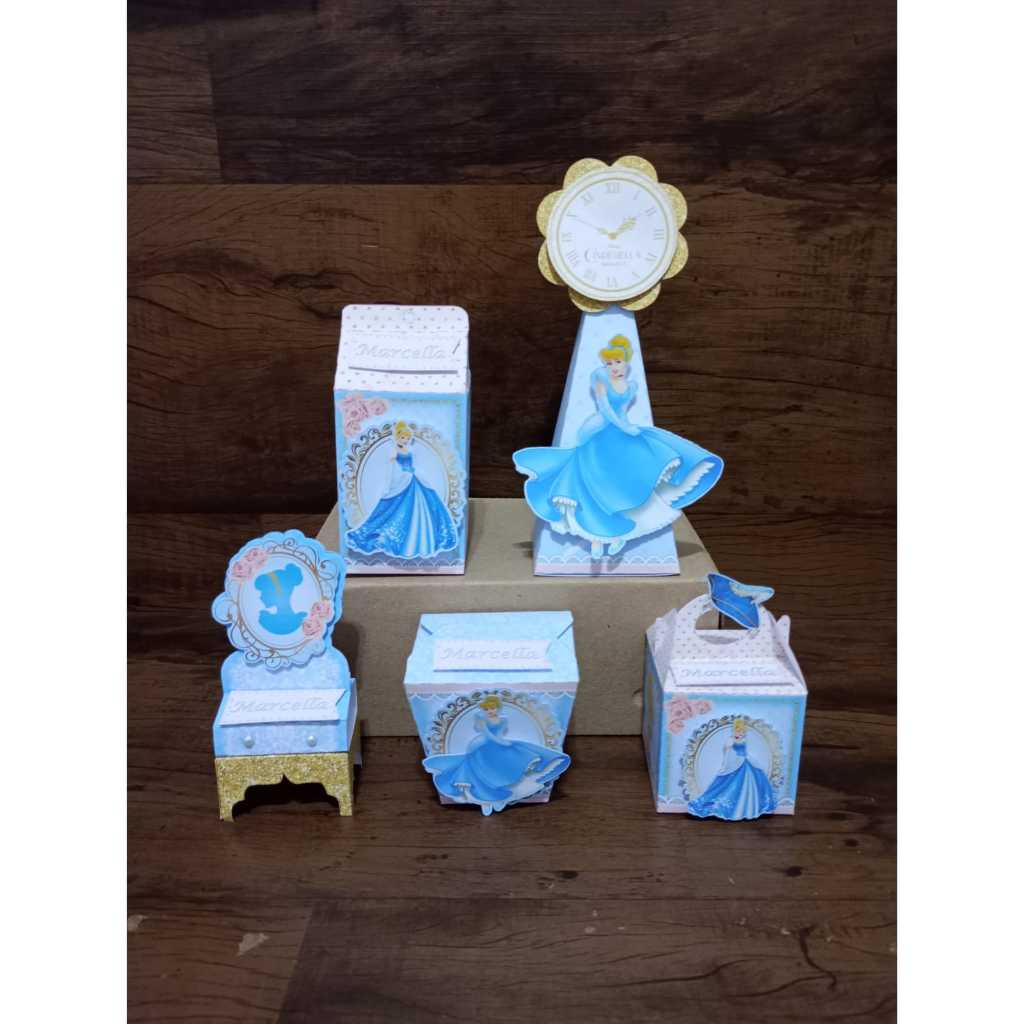 Kit Caixinhas Personalizadas para festas-Cinderela-Lembrancinhas Personalizadas