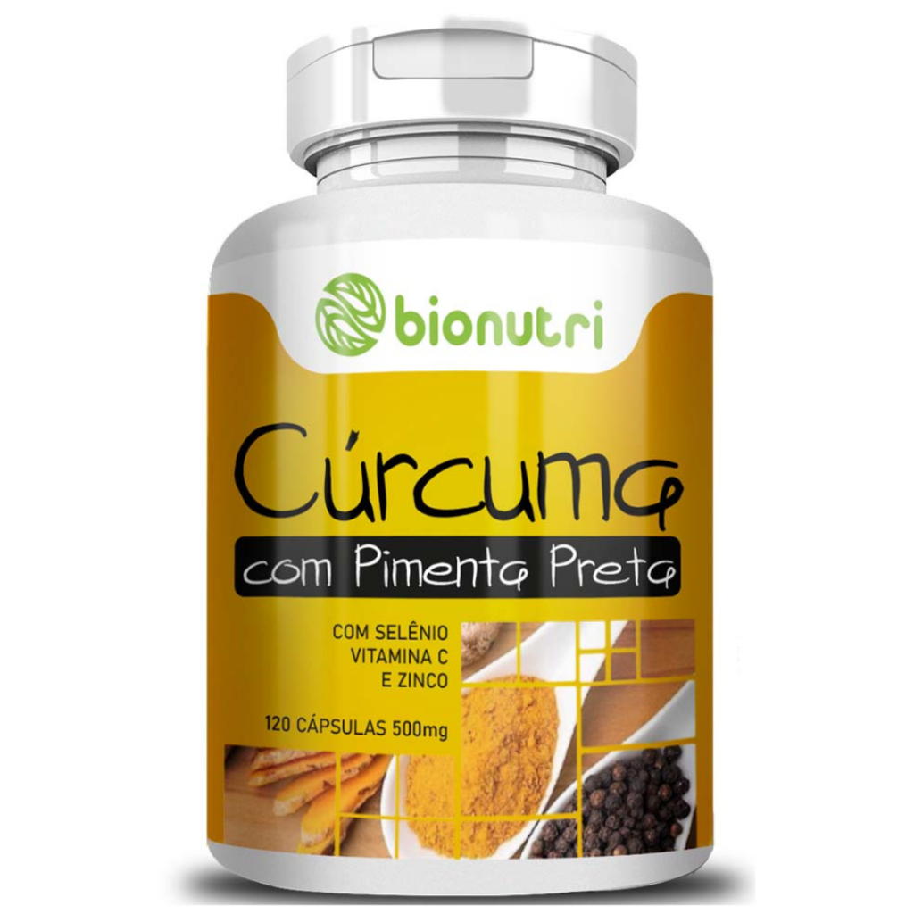 Cúrcuma longa com Pimenta Preta 120 Cápsulas 500mg